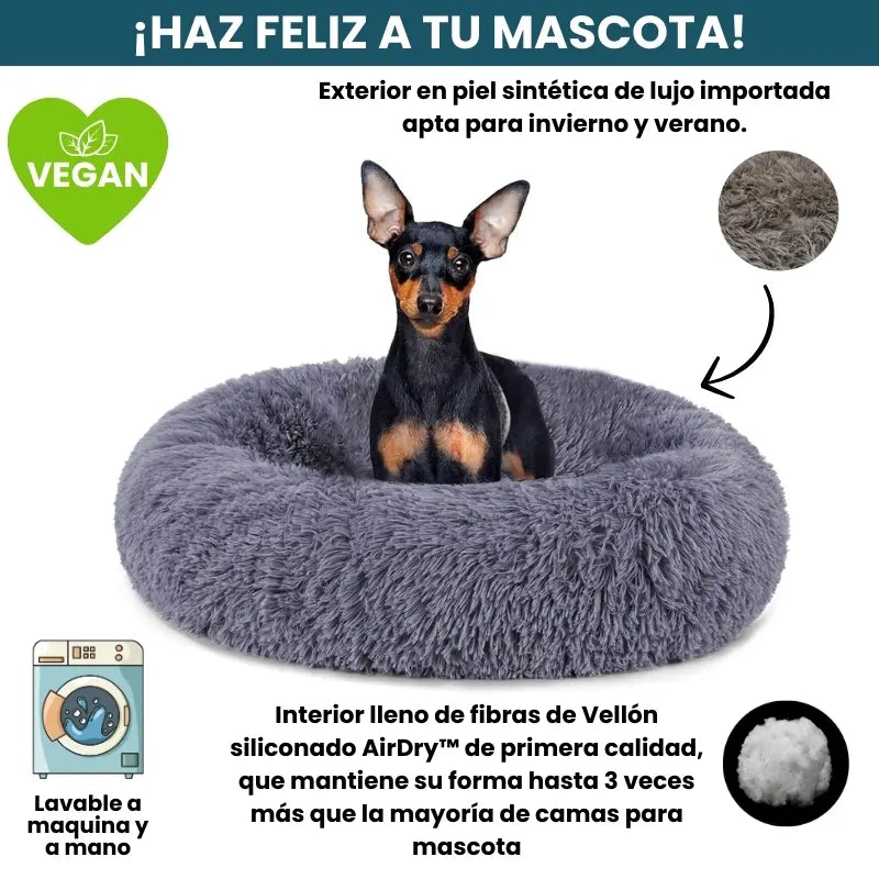 Cama Original Antiestrés Para Perros Mascotikos™ + Almohadita De Regalo 🎁